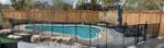 baby barrier pool fence panaramic shot